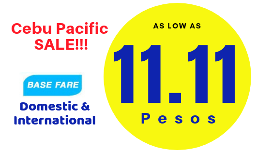 Cebu Pacific Promo 11.11 Deals